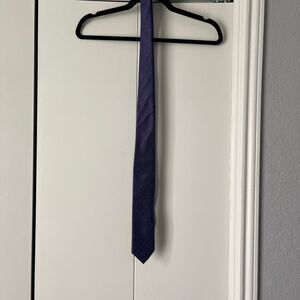 Tattersall Purple Blue Dotted‎ Silk Tie Classic Business Professional Menswear